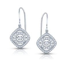 Bijoux en diamant de danse 925 Silver Dangle Earrings Wholesales